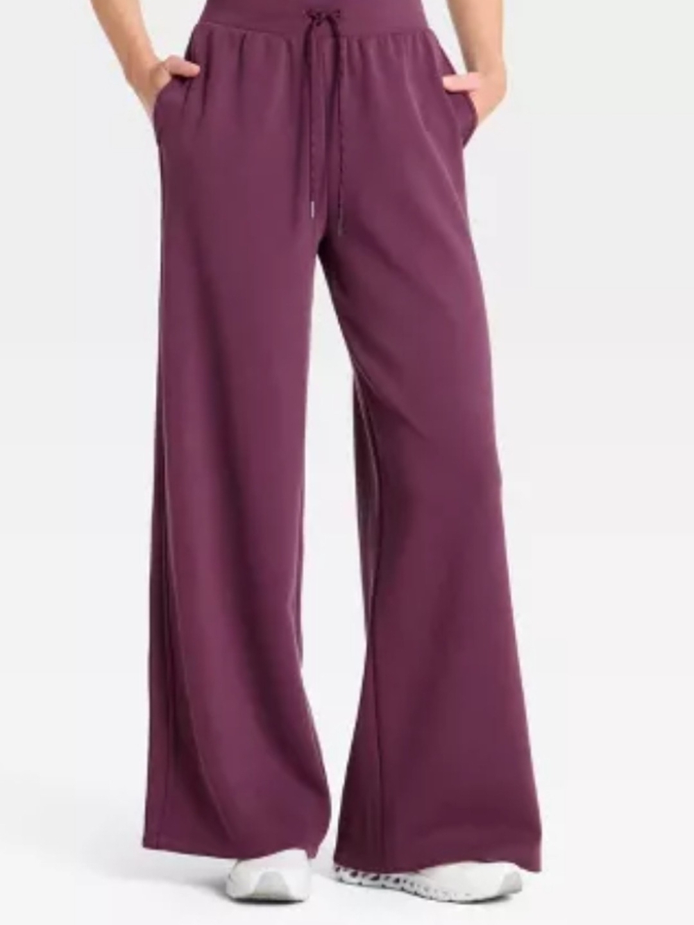 all in motion Wide-Leg Drawstring Pants in Plum